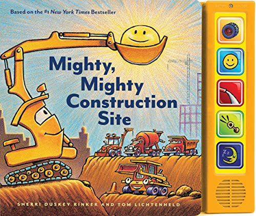 Mighty, Mighty Construction Site Sound Book (Books for 1 Year Olds, Interactive Sound Book, Construction Sound Book)-1